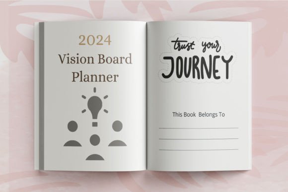 2024 Vision Board Planner Canva Template