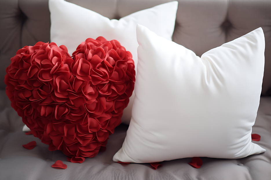 Couple of Valentine'S Pillow Mockup