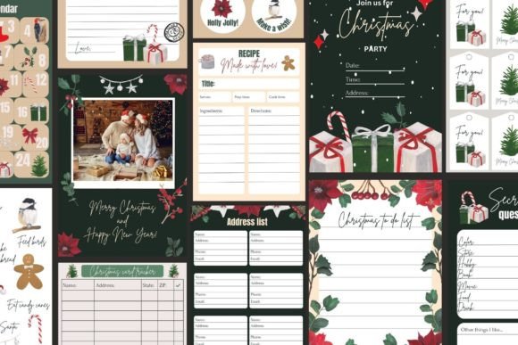 Christmas Templates, Planners