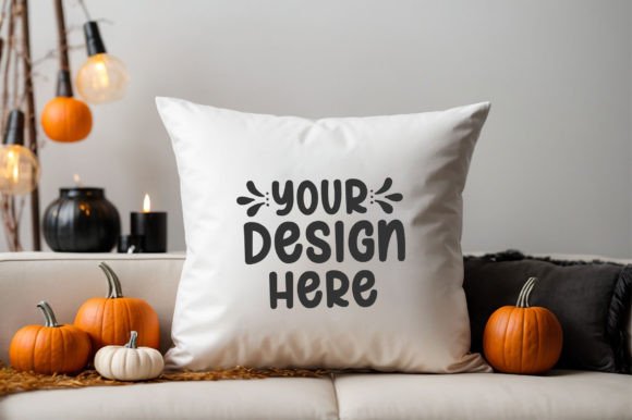 Halloween Pillow Mockup Bundle