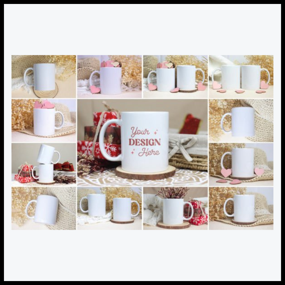 Bundle of 3D Mug Wraps featuring an Under the Sea theme