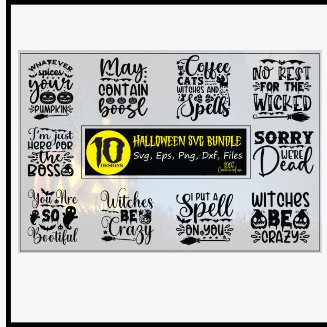 Halloween Svg حزمة رائعة من تصميمات