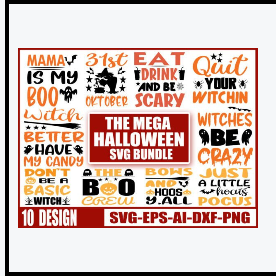 Halloween SVG عدد 10 تمصميات