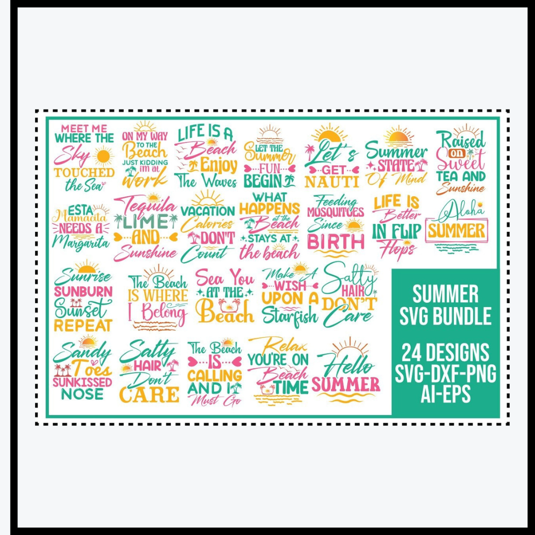 حزمة تصميمات صيفيه رائعة